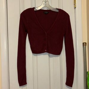 Button-Up V-Neck Long Sleeved Shirt